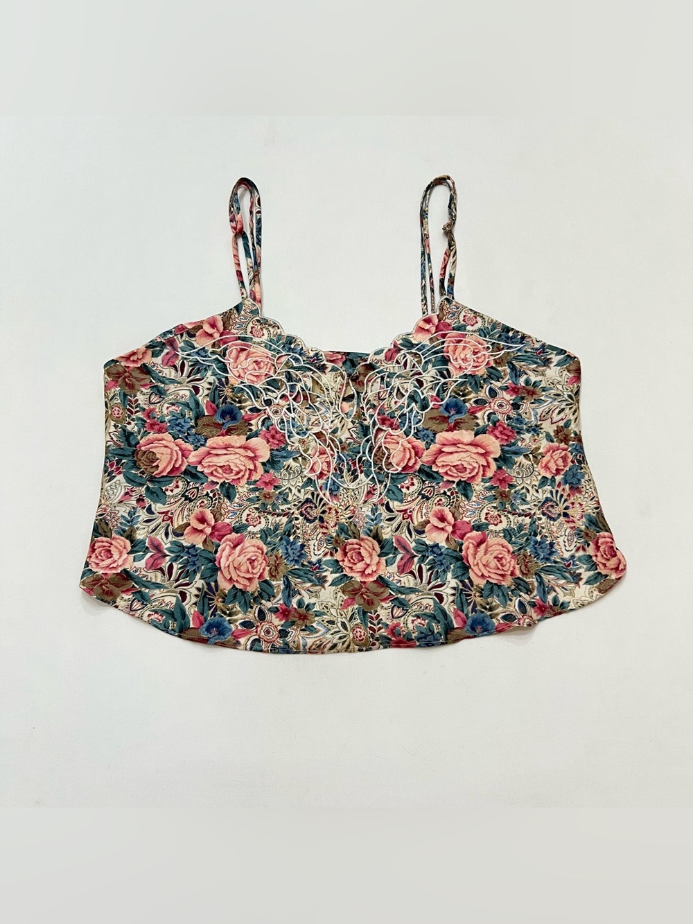 Vintage Victoria's Secret Gold Label Floral Camisole Y2K Fairy Coquette Romantic